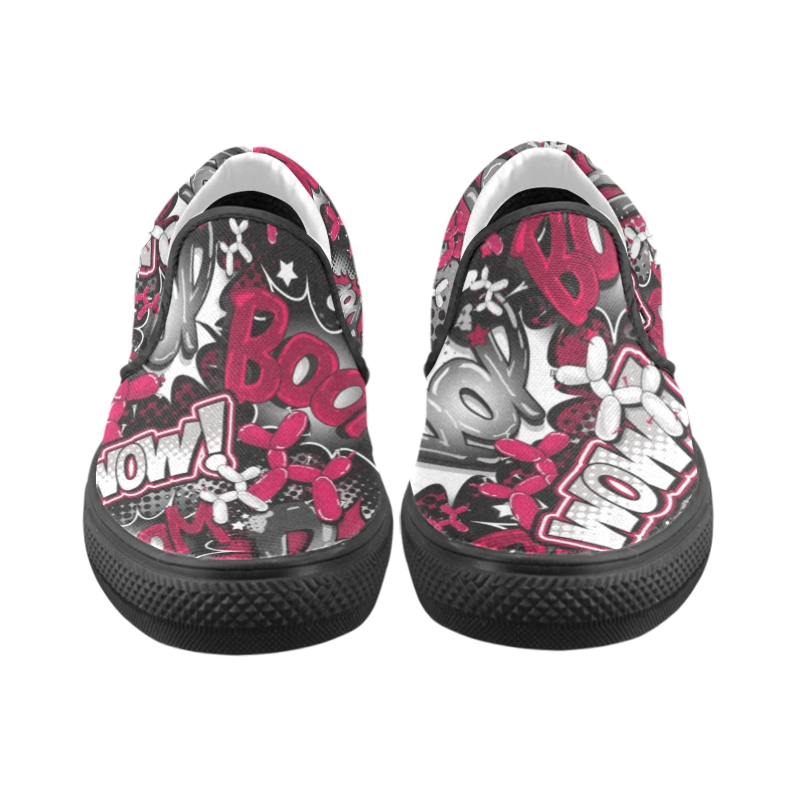 Red and black shoes for balloon twisters and kids entertainers
