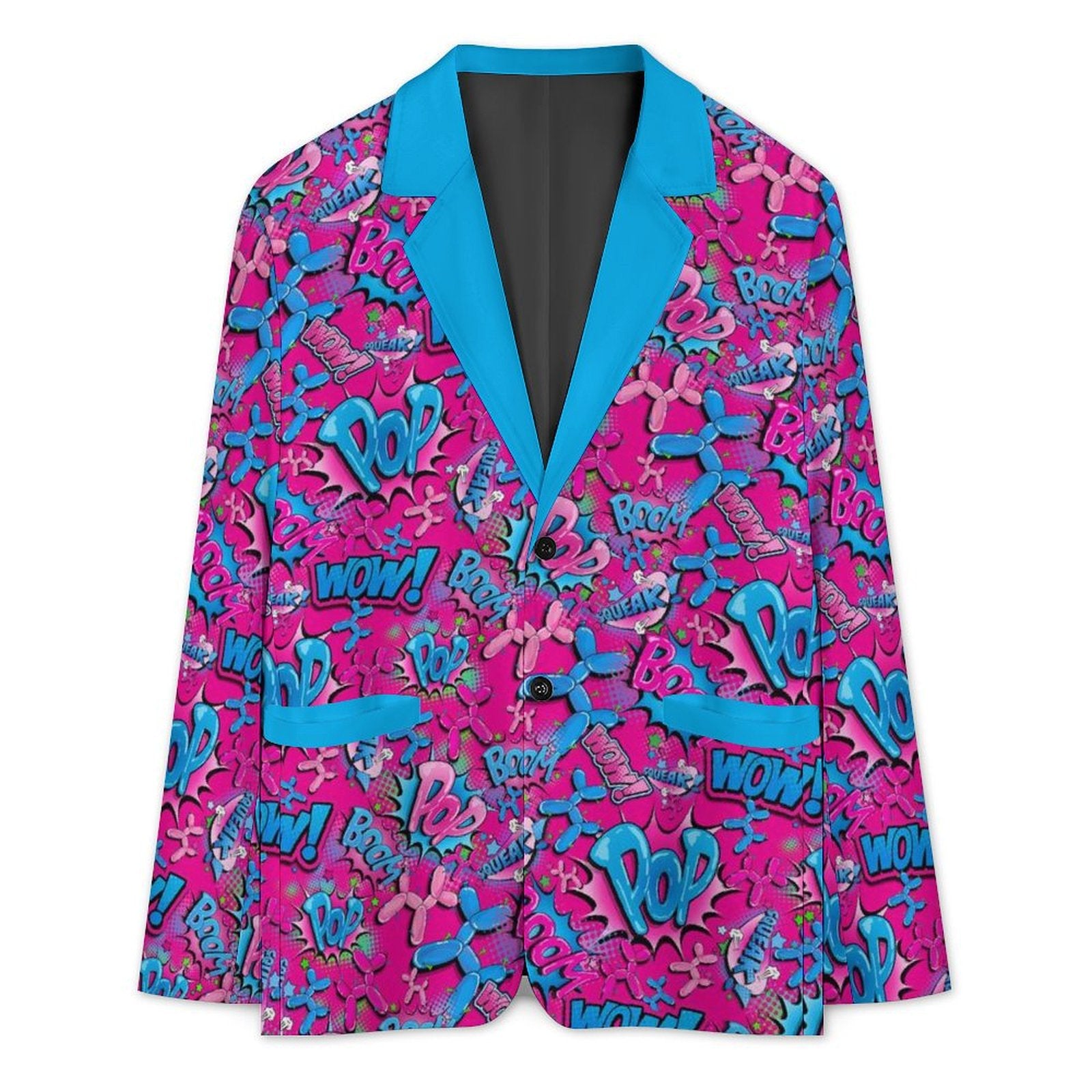 Party jacket blue and pink balloon dogs