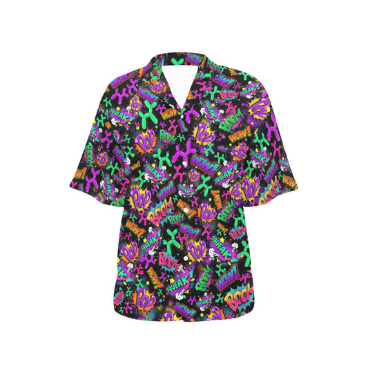 Fun Pop art Hawaiian shirt for balloon artists and entertainers