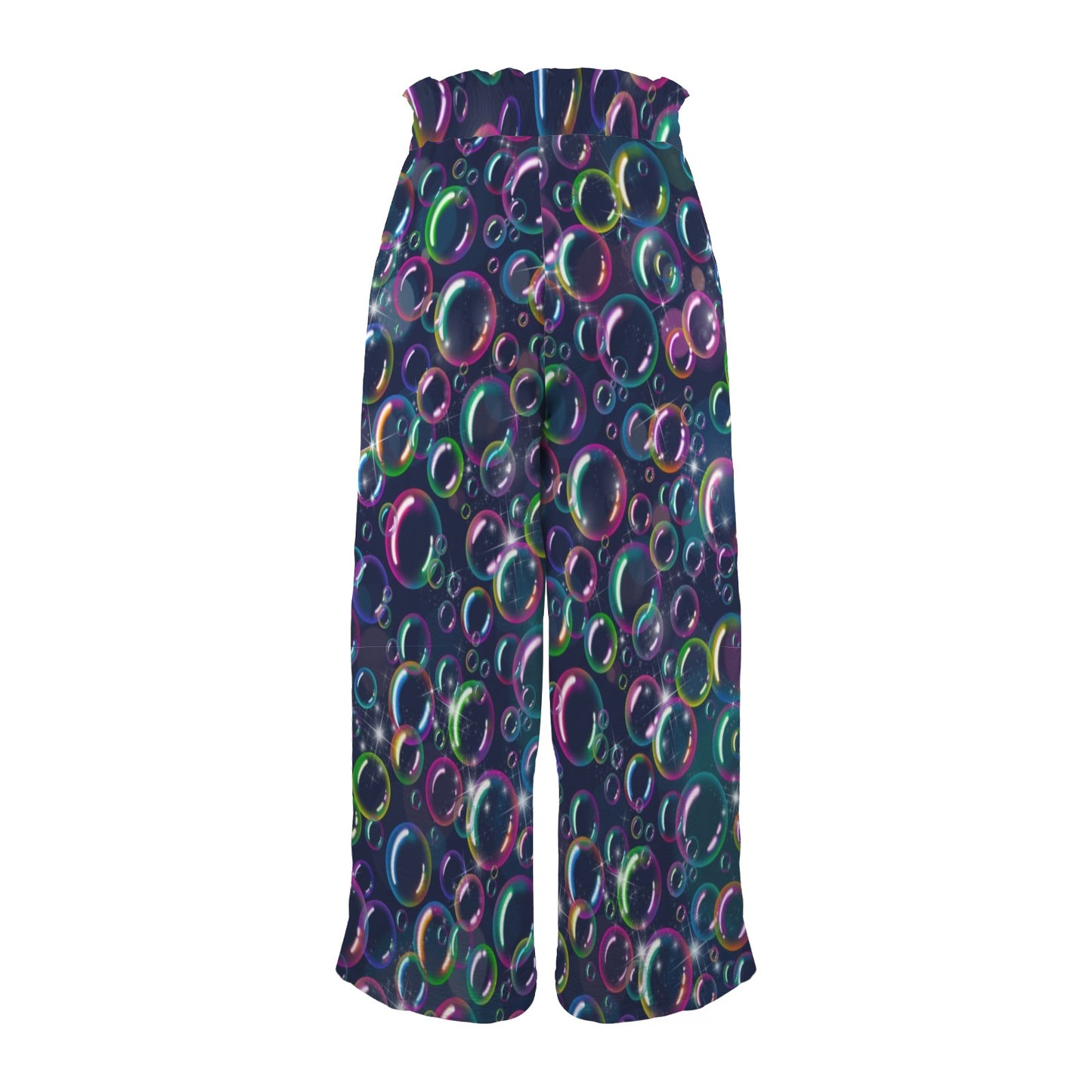 Fun bubble wide leg pants with pockets