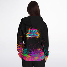 Load image into Gallery viewer, Face Painter Brush on Paint Splatter - Premium Zip Hoodie