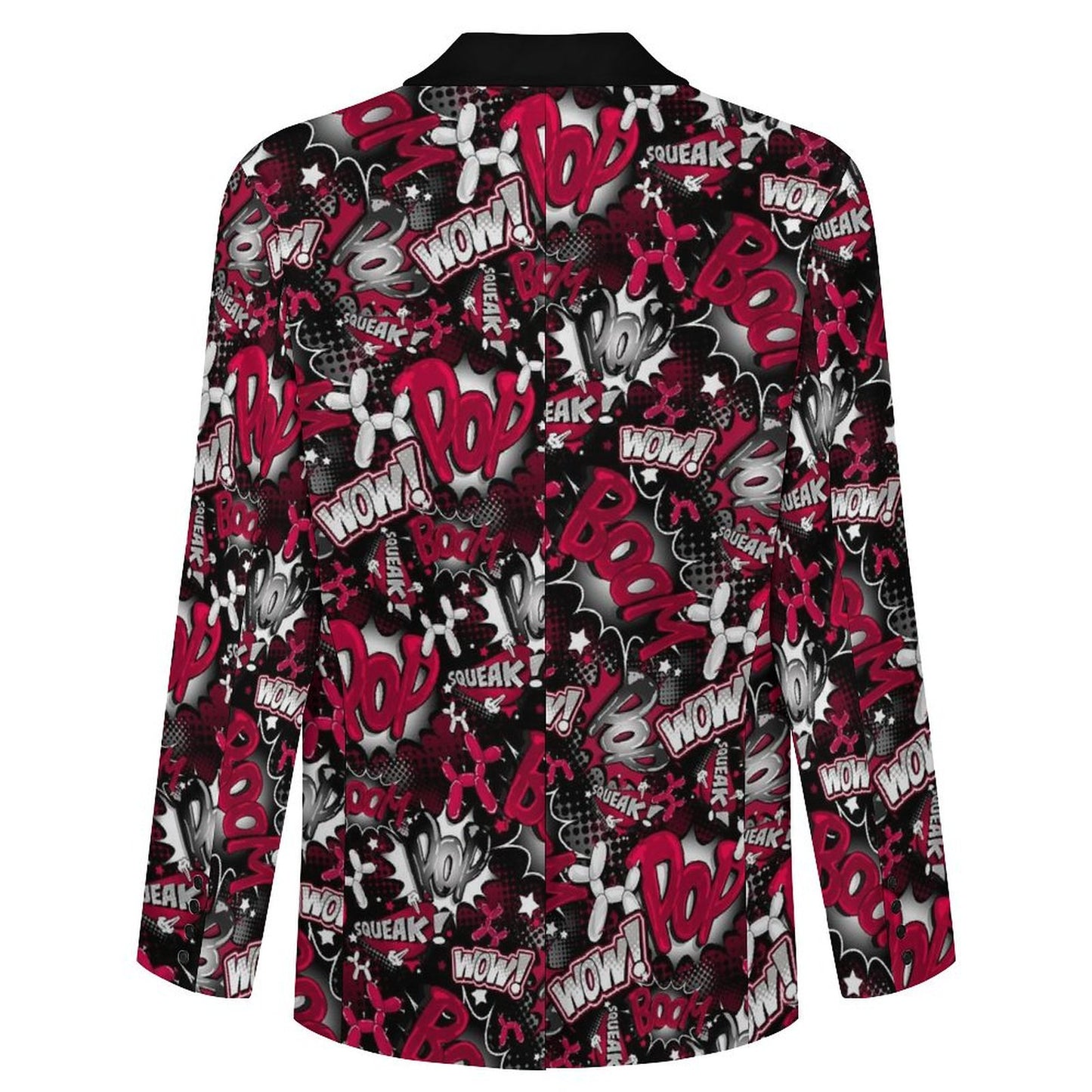 Red white and black balloon twisting jacket