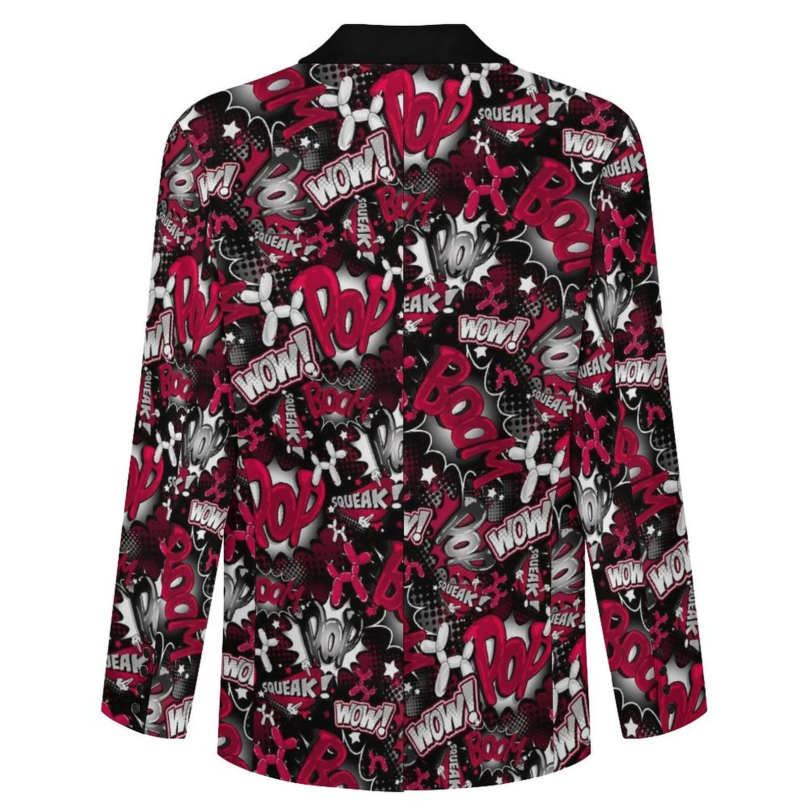 Red white and black balloon twisting jacket