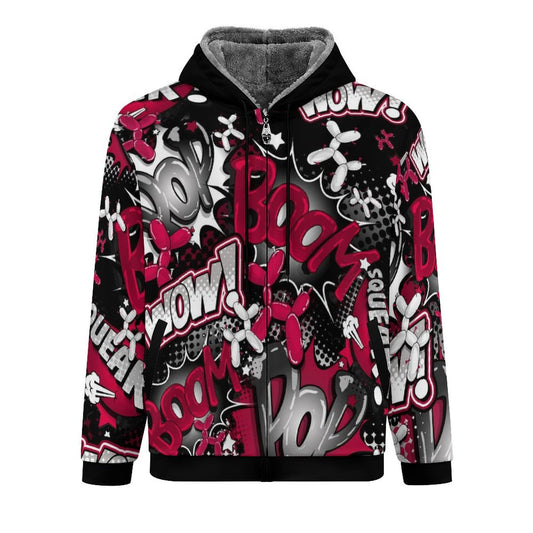 Amazing balloon twister hoodie red, white and black balloon dog design