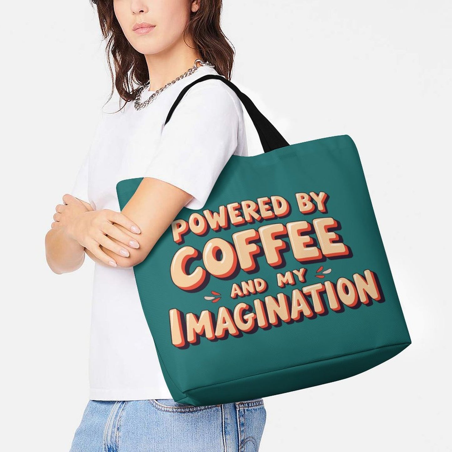Powered by Coffee and my Imagination Grocery Bag