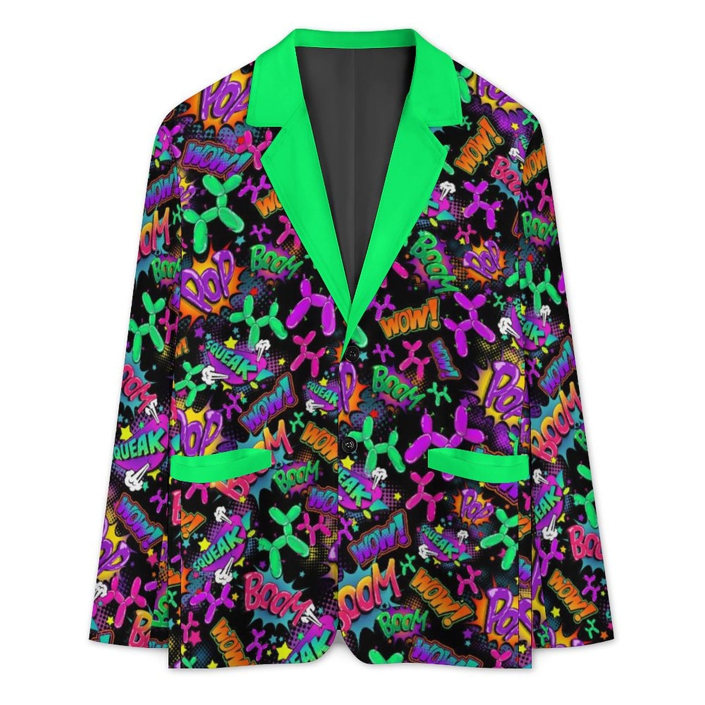 Balloon dog design suit jacket for balloon twisters and party professionals