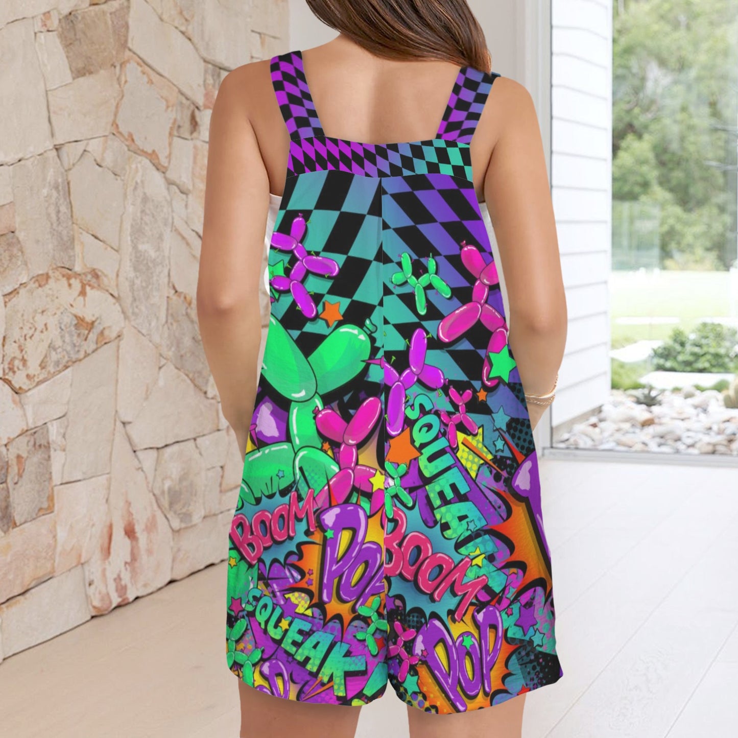 Checkmate BOOM! - Romper with Pockets