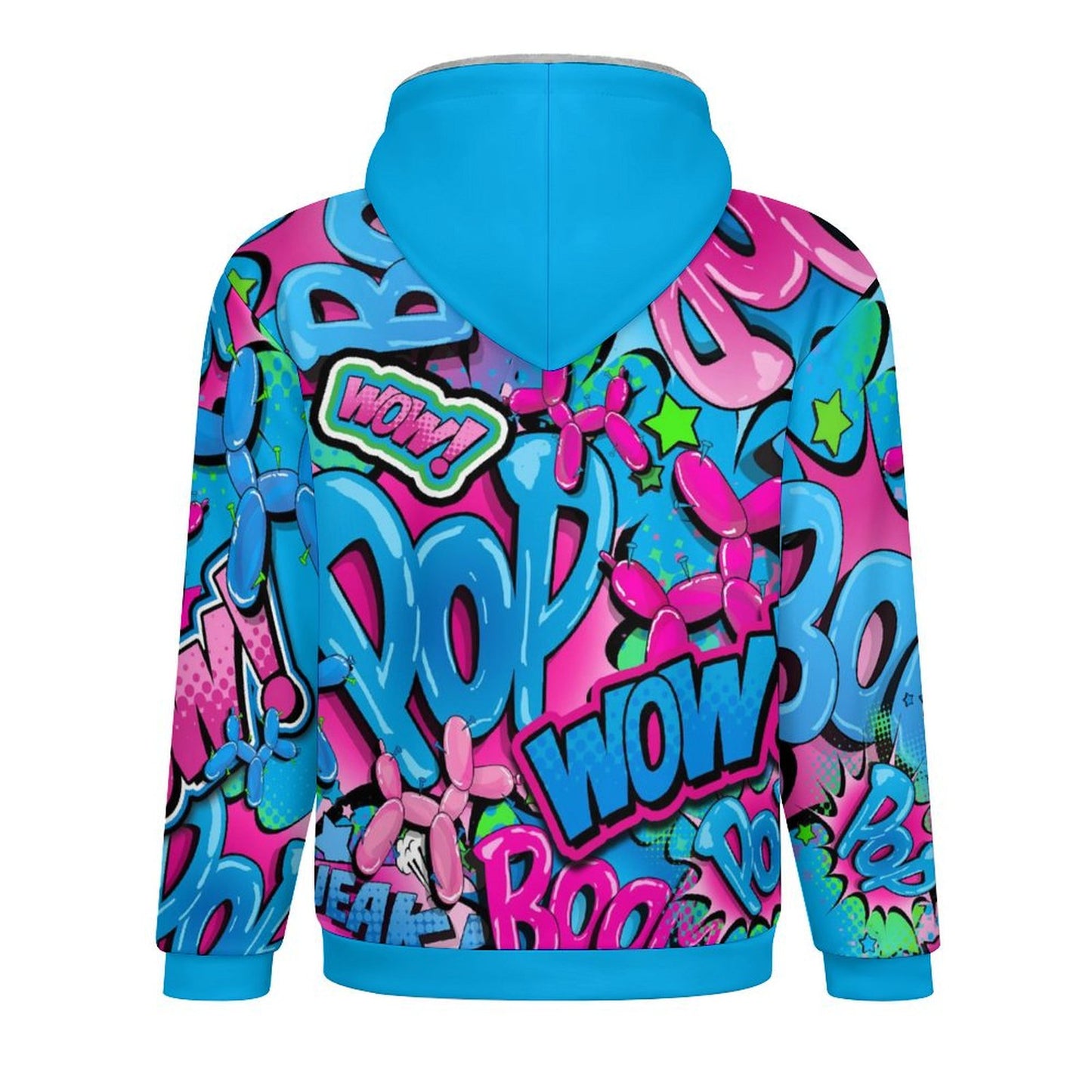 Balloon Animal Hoodie pink and blue