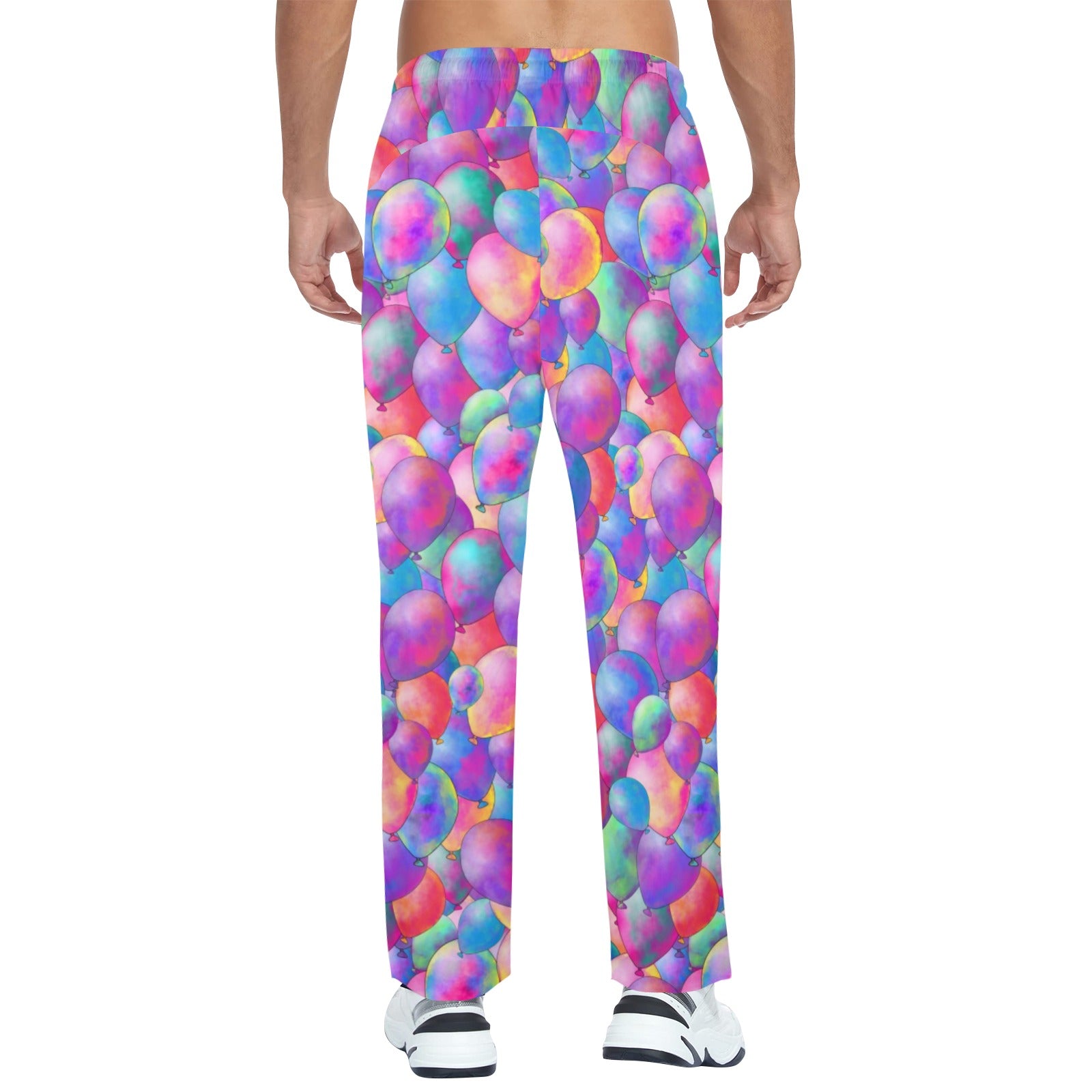 Balloon Artist pants with helium balloons