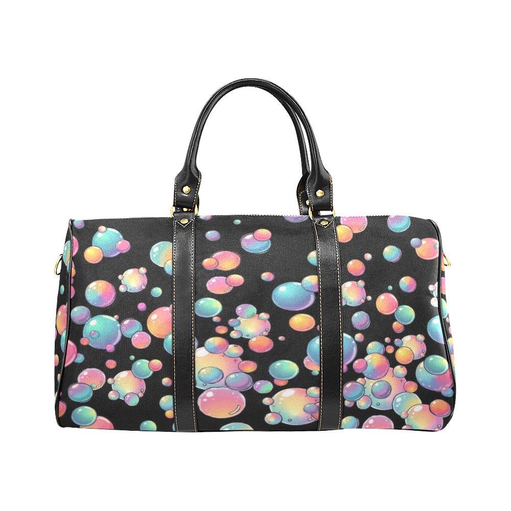 Black bag with fun bubble pattern for professional bubble artists and face painters