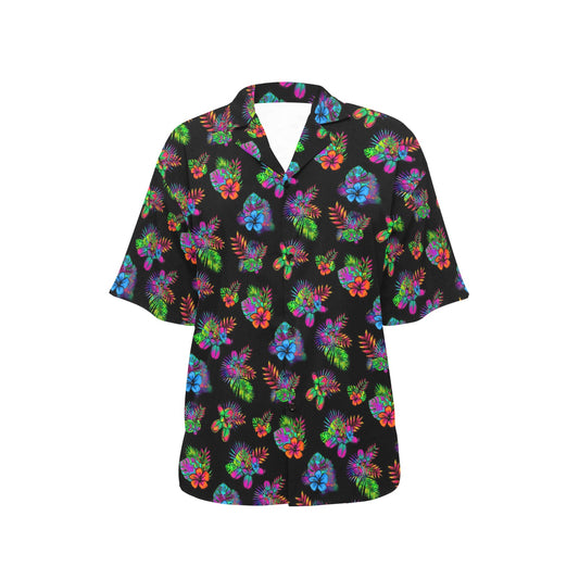Balloon dog Hawaiian shirt with flowers