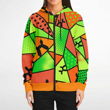 Load image into Gallery viewer, Fun and colourful zip hoodie for balloon artists 