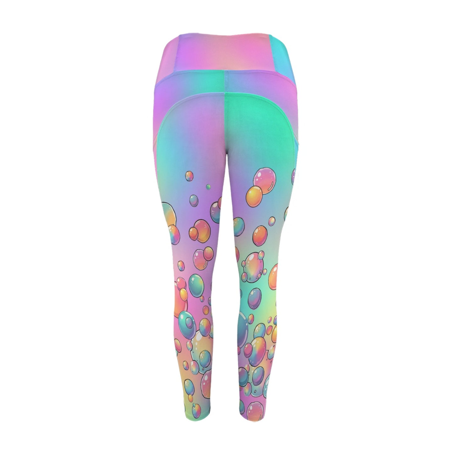 Pastel Rainbow leggings for balloon artists, bubble artists, face painters and entertainers