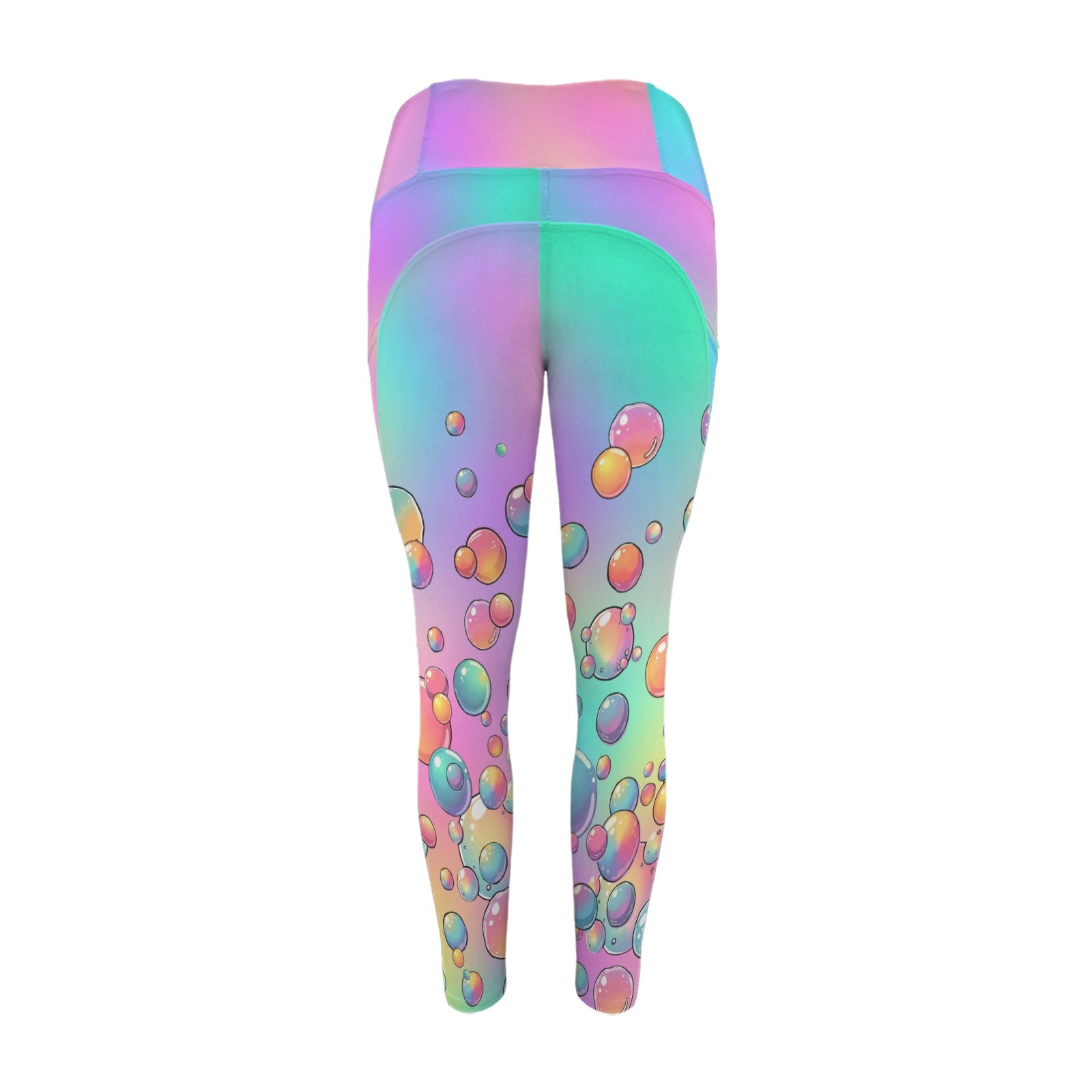 Pastel Rainbow leggings for balloon artists, bubble artists, face painters and entertainers