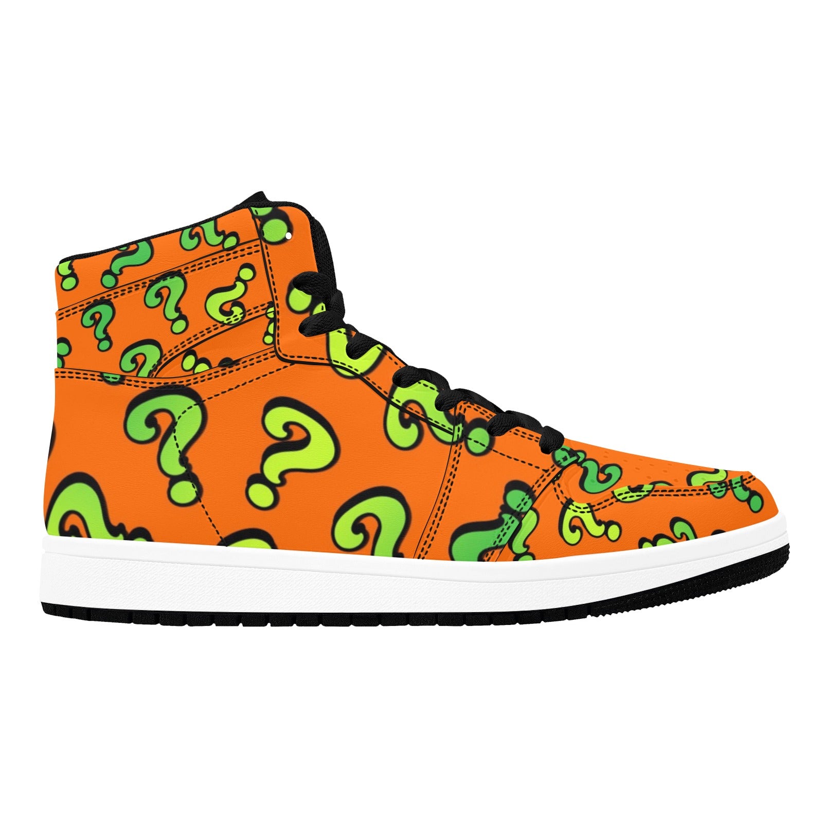 Orange and green balloon twister high tops
