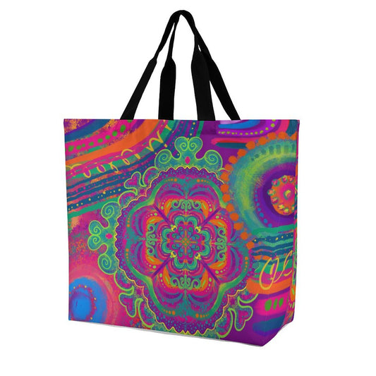 Crazy colourful grocery bag