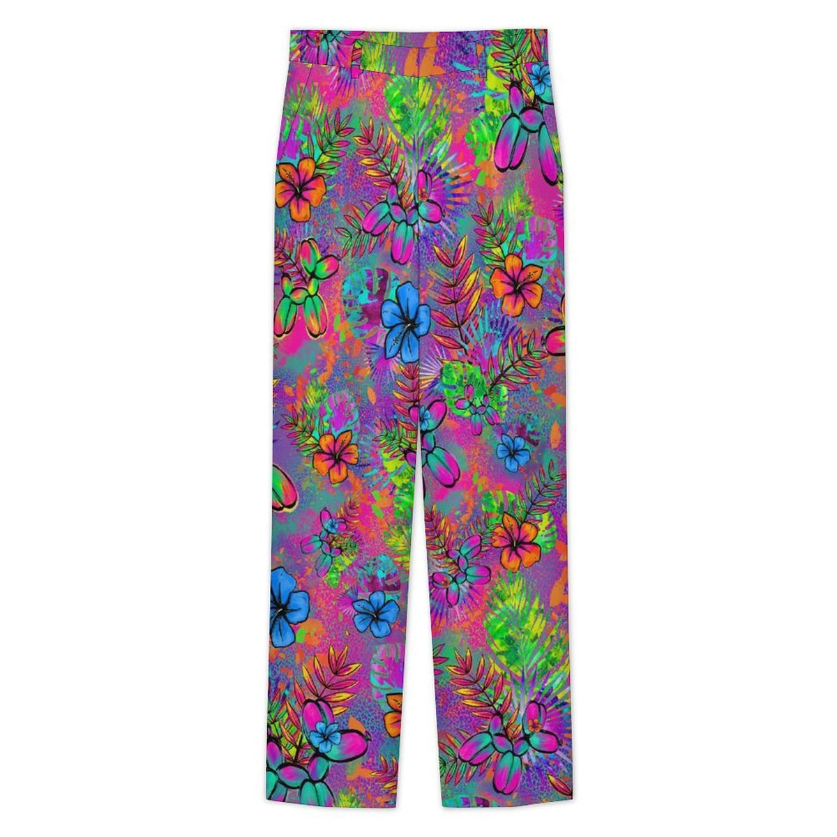 Vibrant tropical Balloon Dog print pants for professional Balloon Twisters, Face Painters and Kids Entertainers