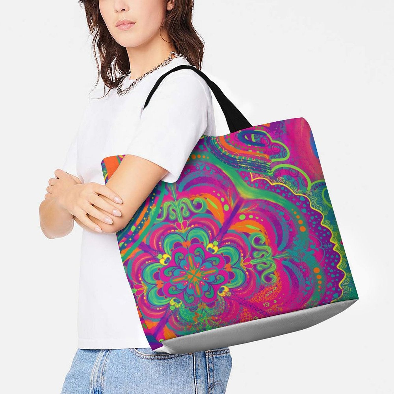 Fun and colourful grocery bag