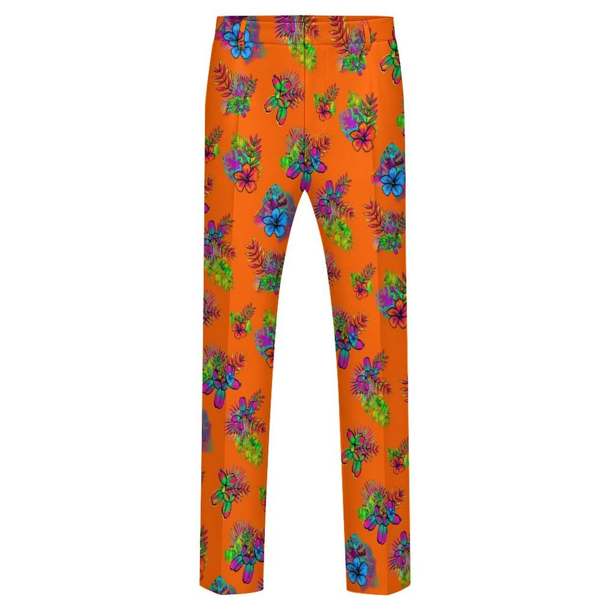 Balloon twister pants with fun colourful tropical design with balloon dogs
