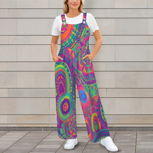 Crazy colourful overalls for face painters