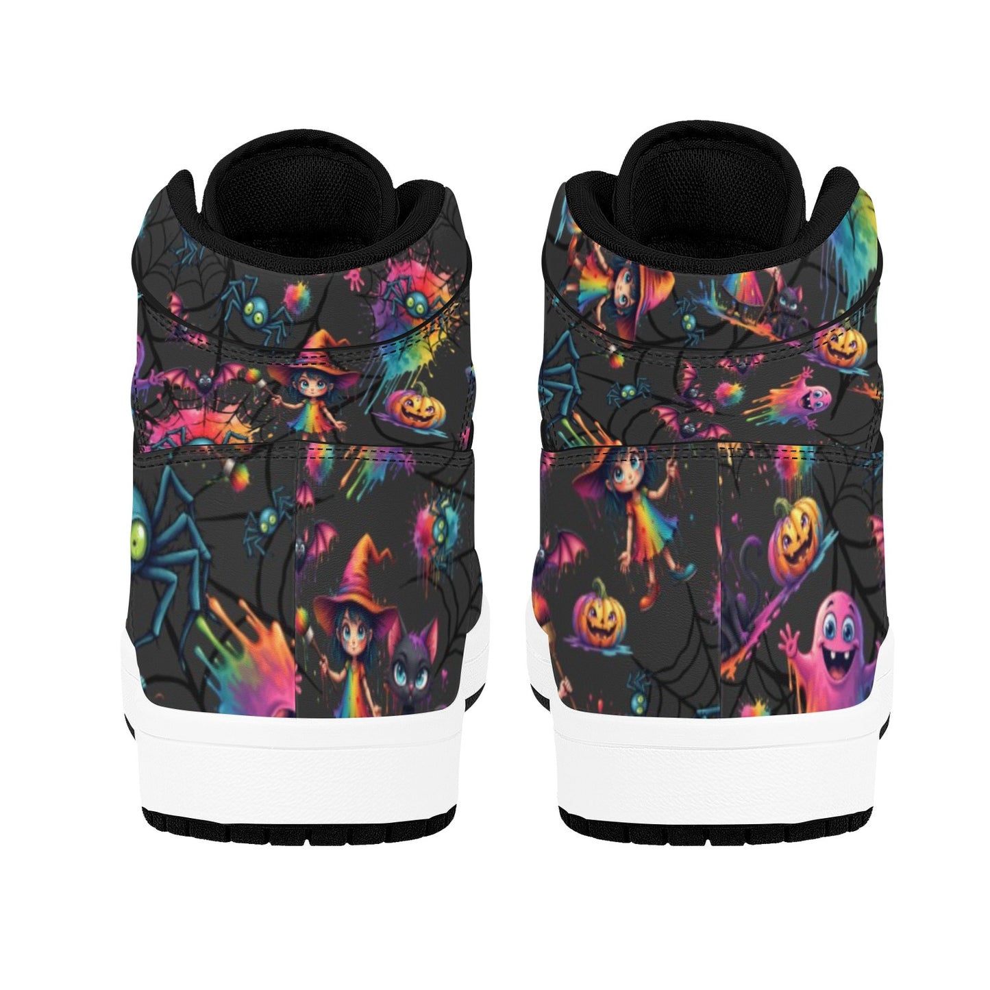 Colourful Halloween-themed high-top sneakers for Face Painters