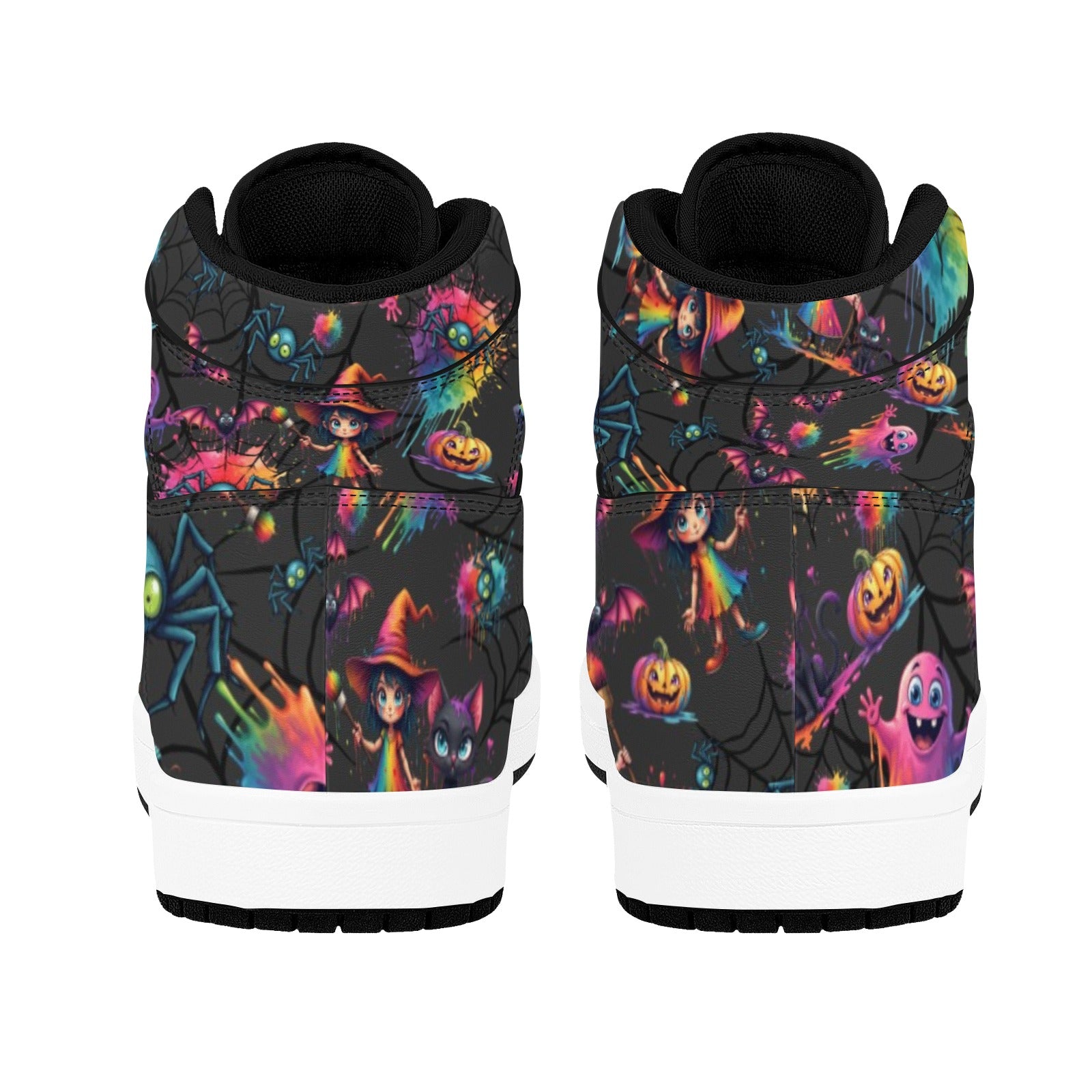 Colourful Halloween-themed high-top sneakers for Face Painters