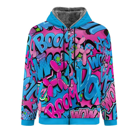 Colourful Balloon artist hoodie with pink and blue balloon dogs