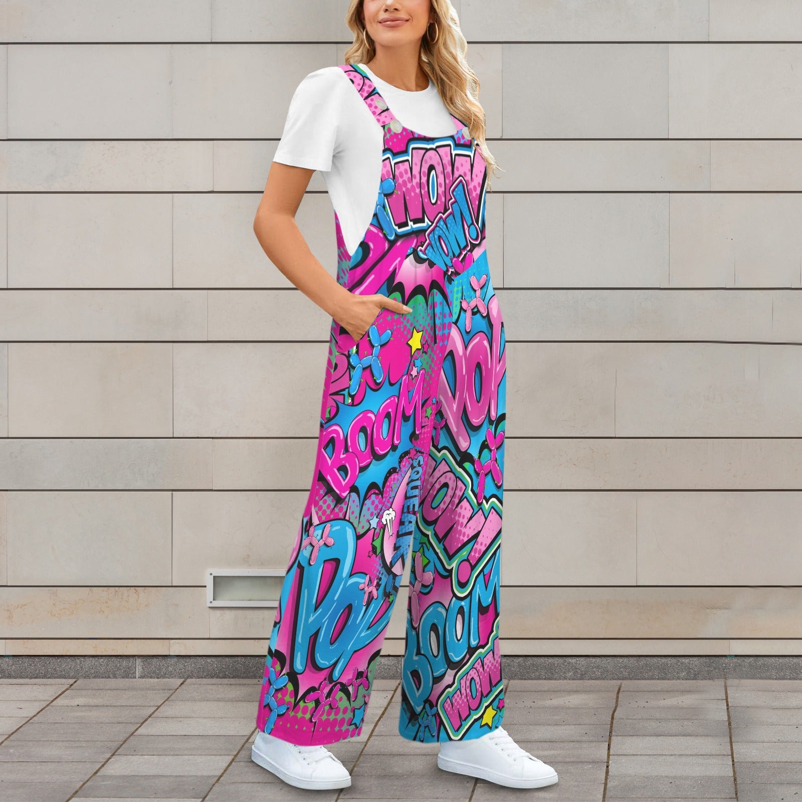 Nifty BOOM! Overalls pink and blue