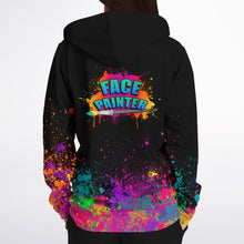 Load image into Gallery viewer, Face Painter Brush on Paint Splatter - Premium Zip Hoodie