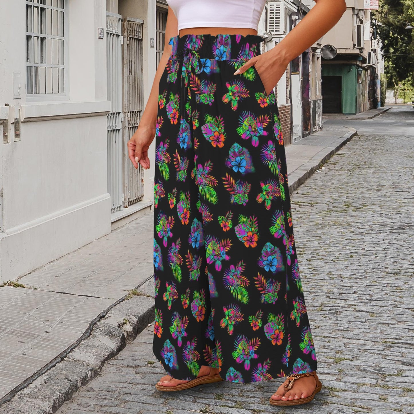 Colourful tropical pants for kids entertainers