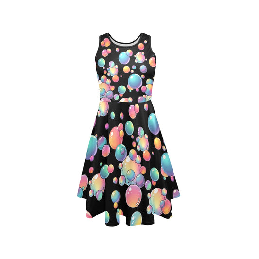 Dress with colourful bubble pattern for bubble artists and face painters