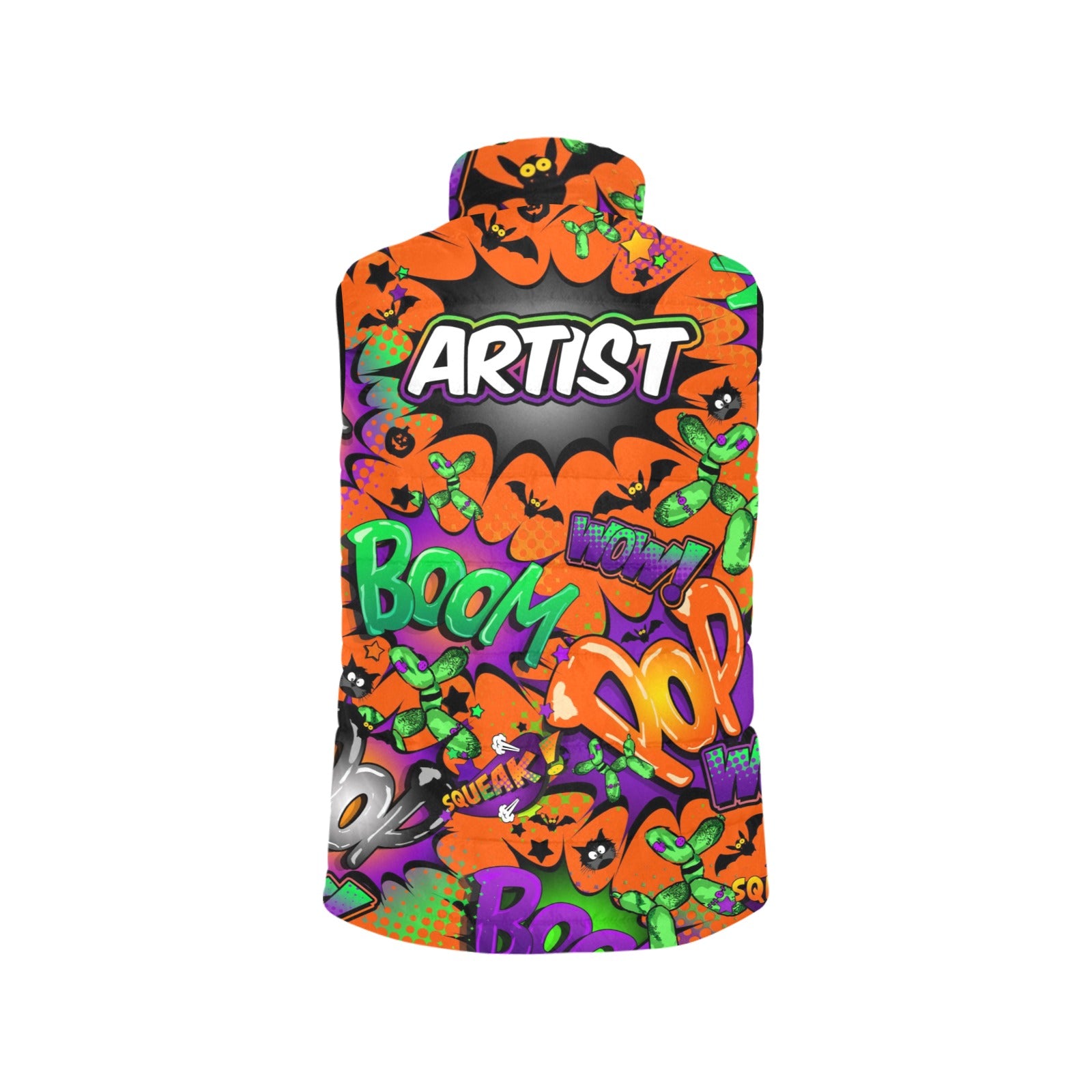 Vest for Balloon Artists, Face painters and Entertainers Halloween Orange