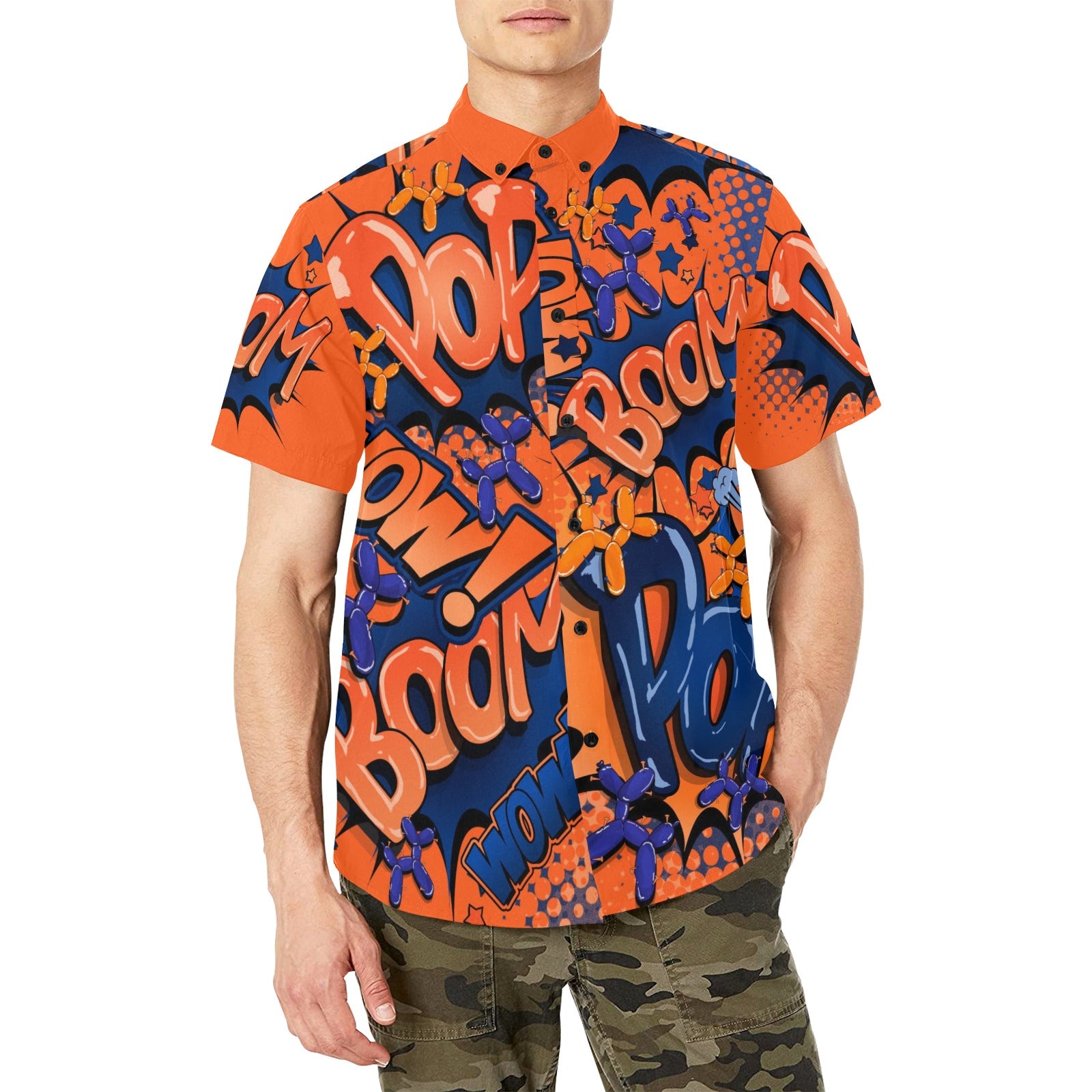 Orange and Blue balloon twister shirt