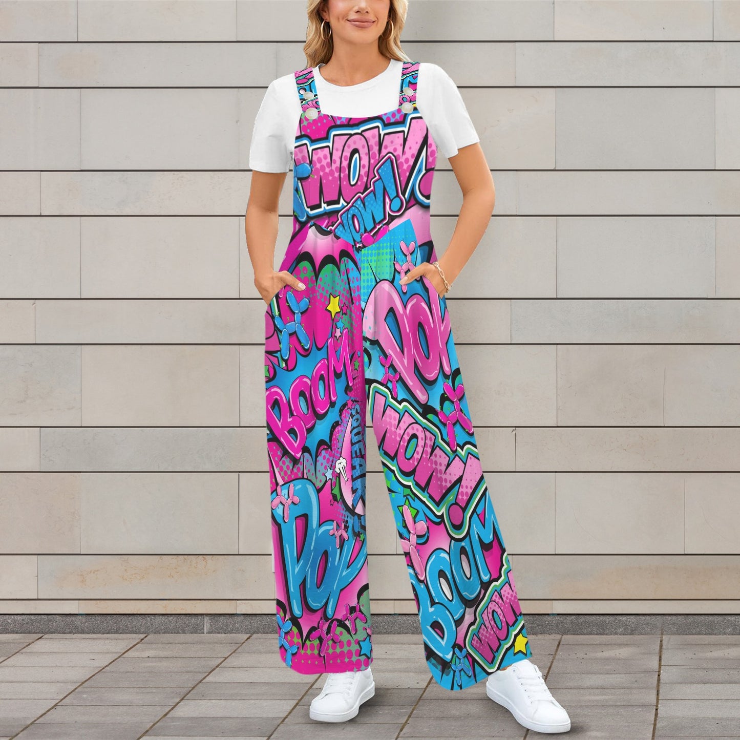 Pink and Blue balloon dog overalls for balloon twisters
