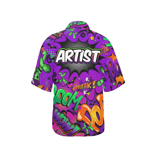 Fun purple Halloween shirt with balloon dog zombies for Face Painters and Artists