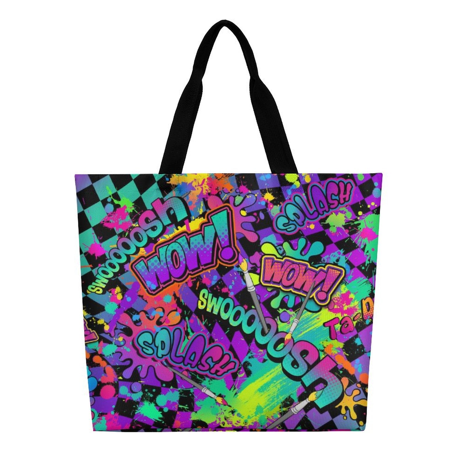 Pop art text bag for face painters
