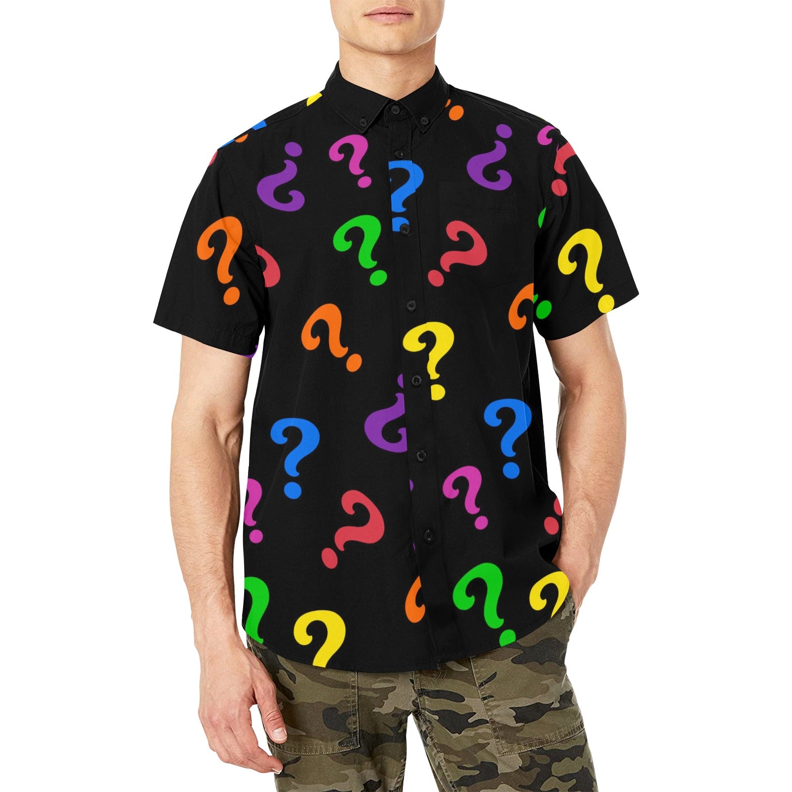 Fun colourful question mark shirt