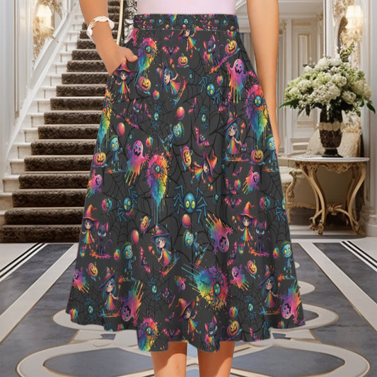 Person Wearing Halloween Theme skirt for Face Painters