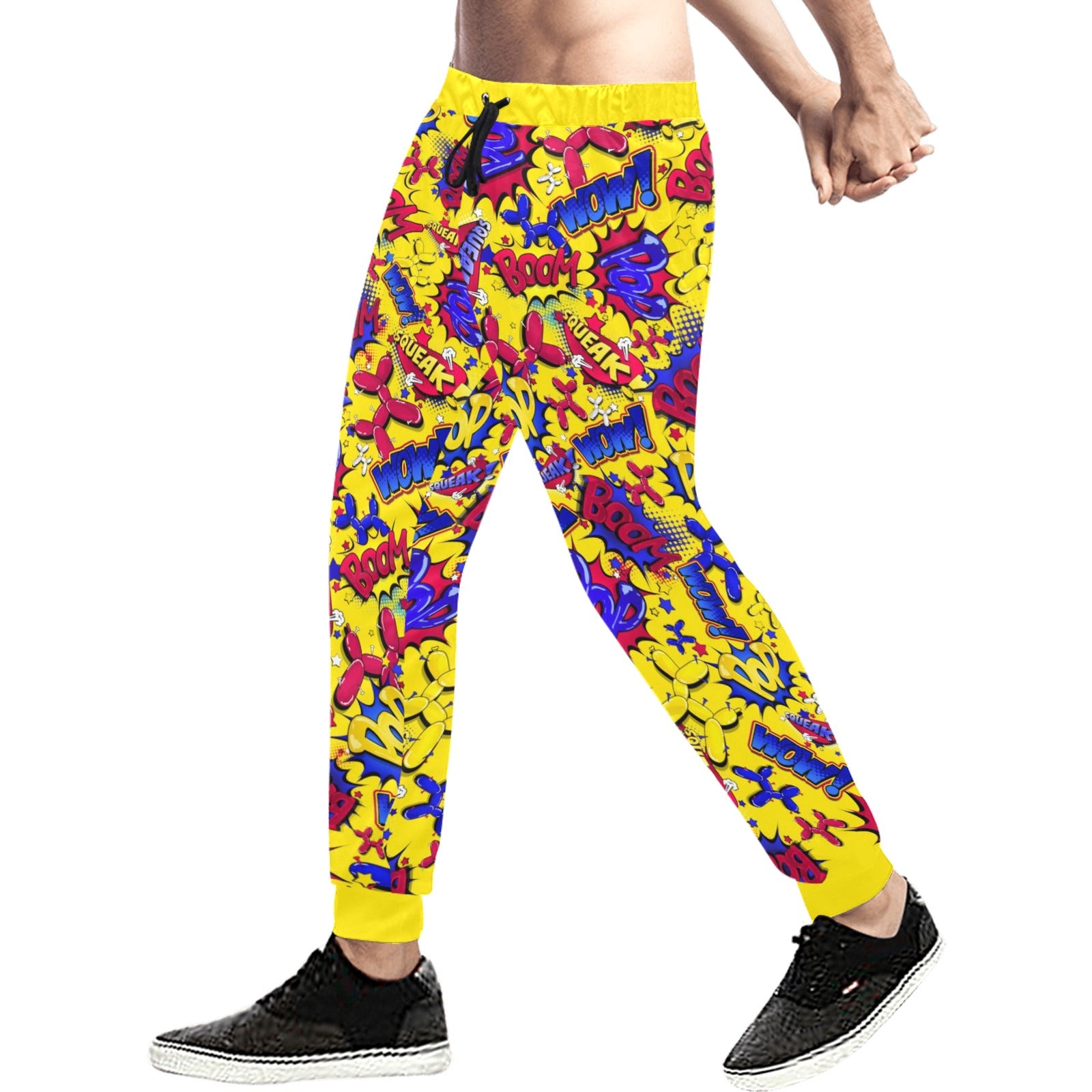 Balloon twister Pants with fun pop art comic hero t colour theme