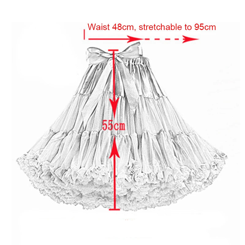 Lilac Long Puffy Petticoat (55cm or 21.6 Inches long)