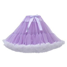 Load image into Gallery viewer, Purple and White Petticoat 55cm Long