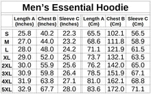 Load image into Gallery viewer, Men&#39;s Hoodie Sizing guide