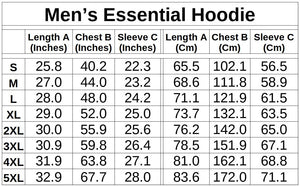 Men's Hoodie Sizing guide