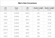 Load image into Gallery viewer, Balloon Dog Apparel Men&#39;s Boots sizing guide