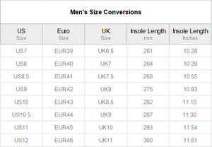 Balloon Dog Apparel Men's Boots sizing guide