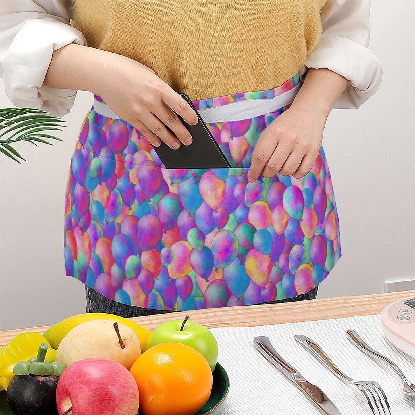 Watercolour Balloons - Half Apron Waterproof apron