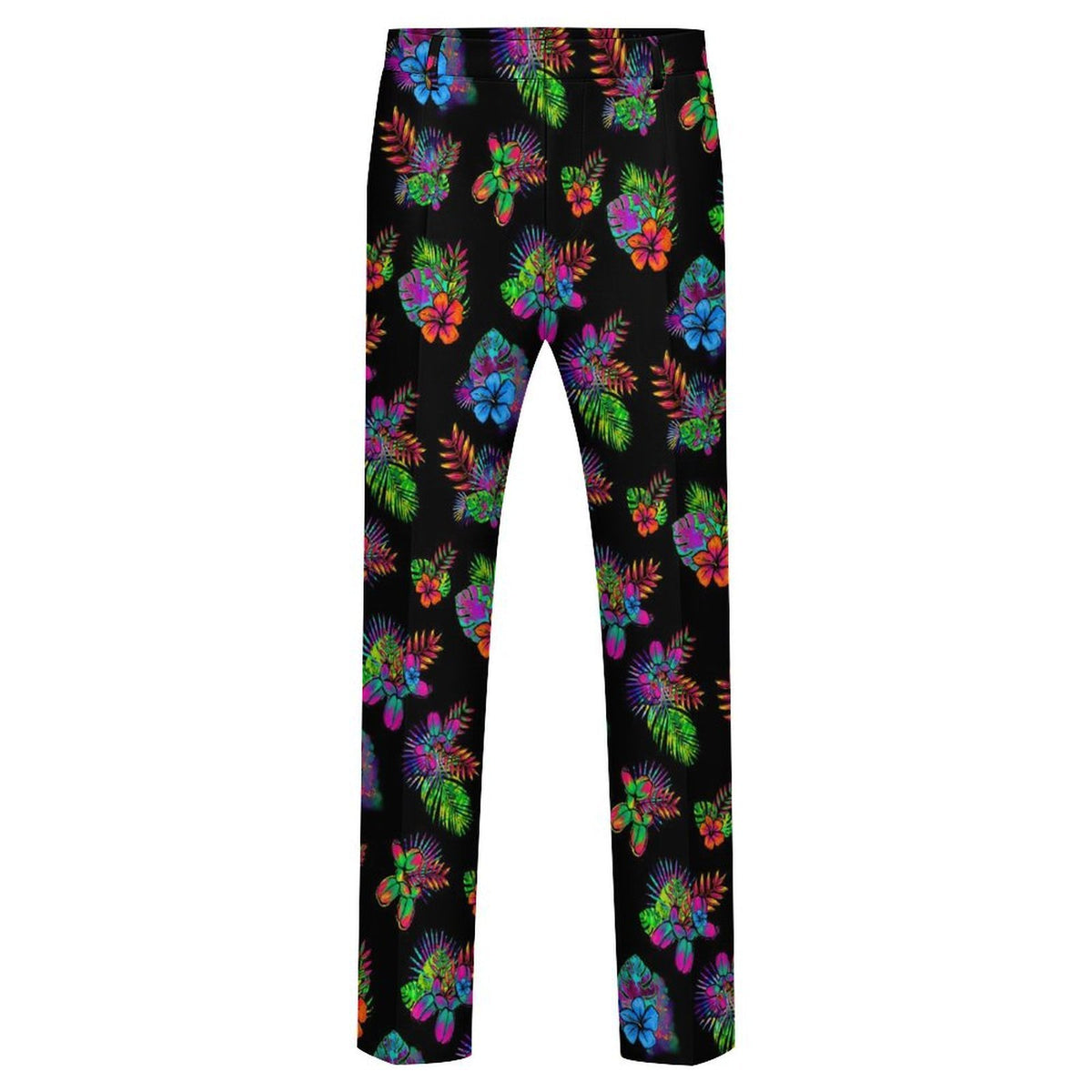 Balloon twisting Pants with Tropical flowers and Balloons Dogs. Fun and colourful yet professional and I deal for Professional Balloon artists and Entertainers