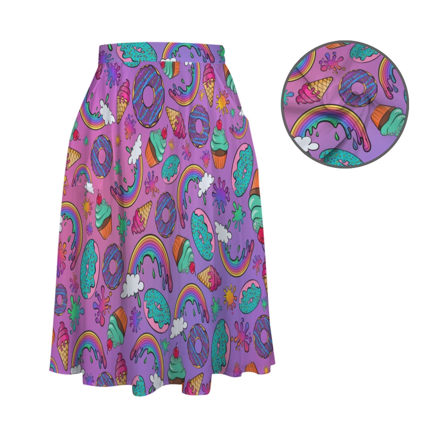 Fun colourful dessert design skirt