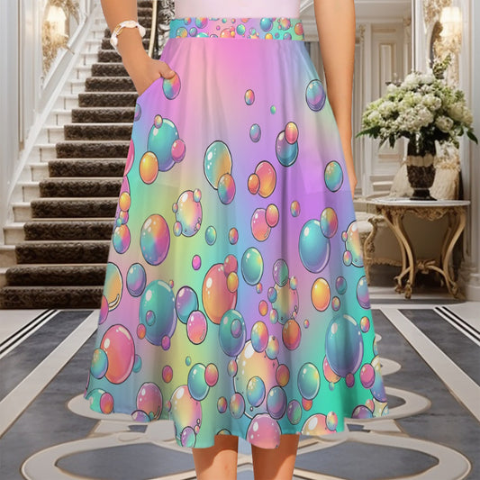 Pastel rainbow skirt with bubble design for bubble artists and face painters