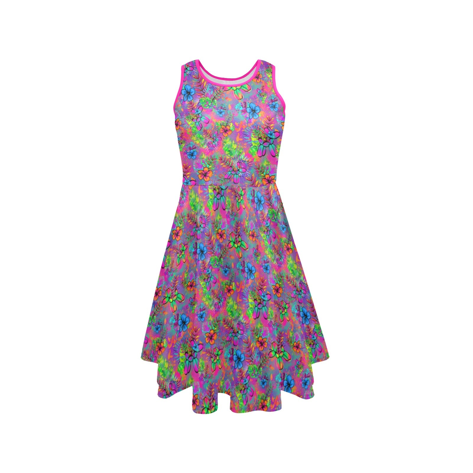 Fun colourful tropical balloon dog dress for balloon twisting